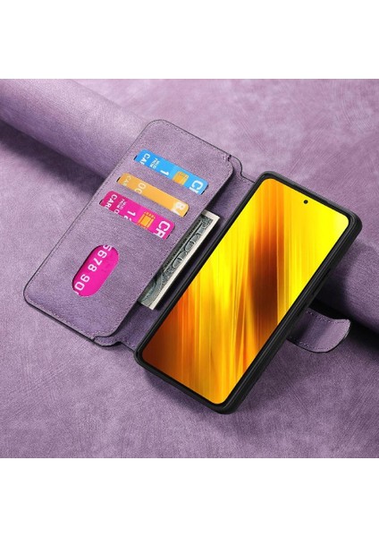 Xiaomi Poco X3 Nfc Retro Mıknatıs Koruyucu Malzeme Cüzdan Için Flip Case (Yurt Dışından)