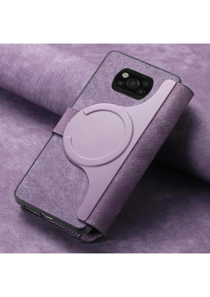 Xiaomi Poco X3 Nfc Retro Mıknatıs Koruyucu Malzeme Cüzdan Için Flip Case (Yurt Dışından)