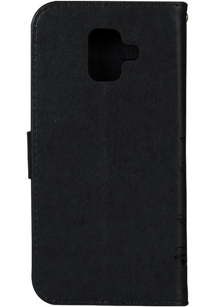 Samsung Galaxy A6 2018 Kickstand Manyetik Kapatma Kartı Pu Için Filp Durumda (Yurt Dışından)