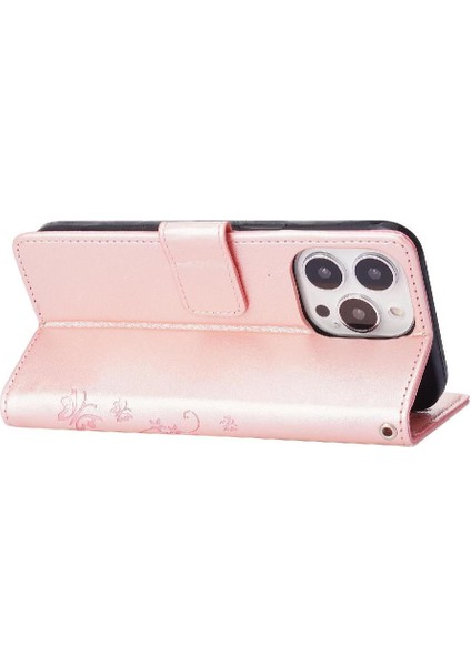 IPhone 15 Için Filp Durumda Pro Max Kart Tutucu Pu Deri Manyetik Kapatma (Yurt Dışından)