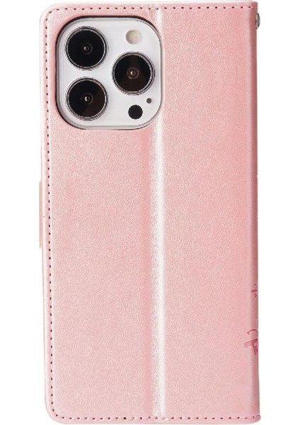 IPhone 15 Için Filp Durumda Pro Max Kart Tutucu Pu Deri Manyetik Kapatma (Yurt Dışından)