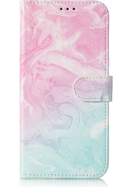 Samsung Galaxy A7 2018 Için Flip Case Mermer Desen Tam Koruma Pu (Yurt Dışından)