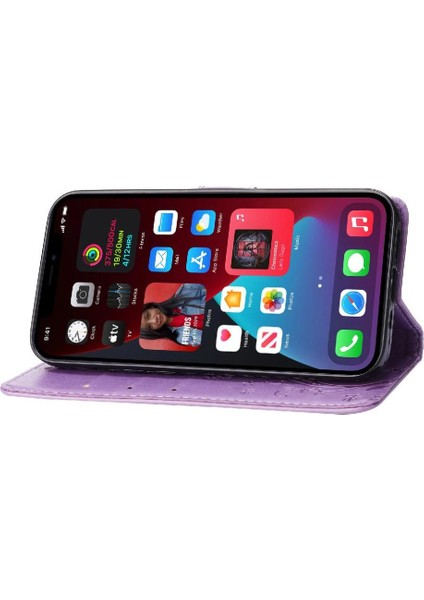 IPhone 16 Için Filp Durumda Pro Manyetik Kapatma Pu Deri Kickstand Kart (Yurt Dışından)