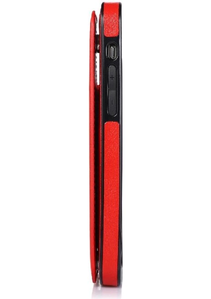 Kart Tutucu Çift Manyetik ile IPhone 12 Mini Kickstand Için Cüzdan Kılıf (Yurt Dışından)