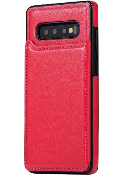 Samsung Galaxy S10 Kart Yuvaları Için Cüzdan Durumda Çift Manyetik Toka ile (Yurt Dışından) fiyatları
