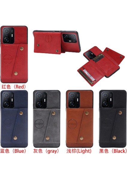 Cüzdan Kılıf Için Xiaomi 11T/11T Pro Cüzdan Kılıf Darbeye Koruyucu Kart (Yurt Dışından)