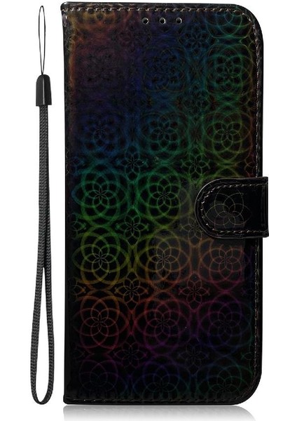 IPhone 16 Için Flip Case Pro Max Standı Tutucu Kart Yuvası Glitter Renkli (Yurt Dışından)