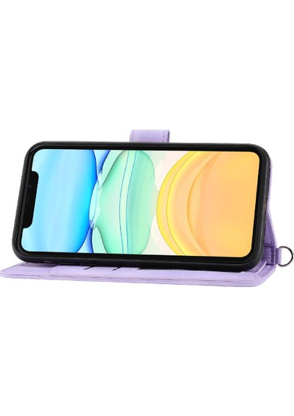 Iphone 12 Için Flip Case Pro Max Çoklu Kredi Kartı Yuvaları Kabartmalı (Yurt Dışından)