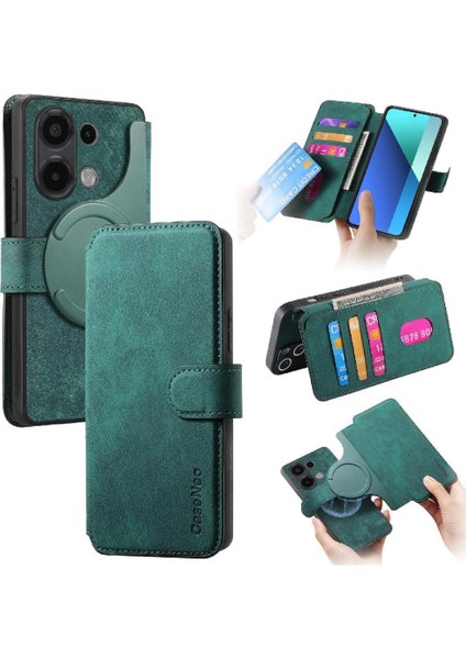 Xiaomi Redmi Not 13 Için Flip Case 4g Cüzdan Mıknatıs Koruyucu Malzeme (Yurt Dışından)
