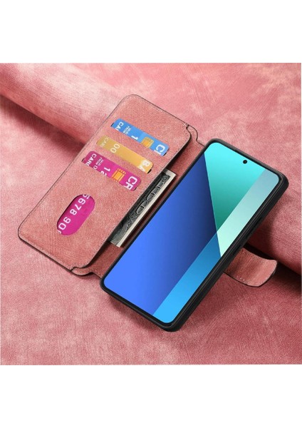 Xiaomi Redmi Not 13 Için Flip Case 4g Cüzdan Mıknatıs Koruyucu Malzeme (Yurt Dışından)