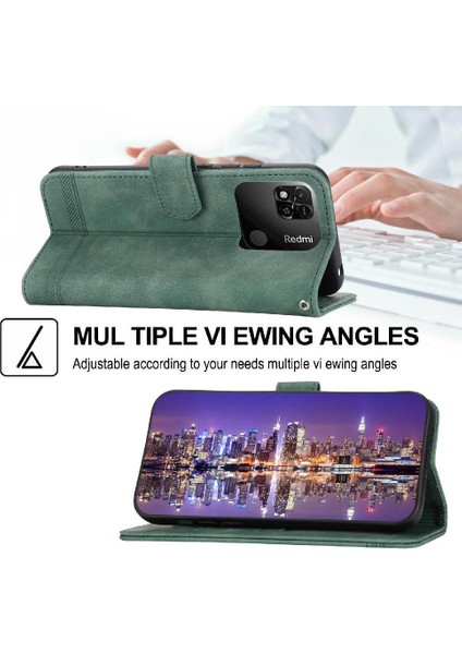 Xiaomi Redmi 10A Bileklik Premium Kart Yuvaları Için Flip Case Manyetik Nakit (Yurt Dışından)