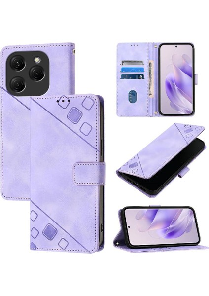 Tecno Spark 20 Pro Için Kılıf Manyetik Deri Cüzdan Kapak Çevirin Kart Tutucu (Yurt Dışından)