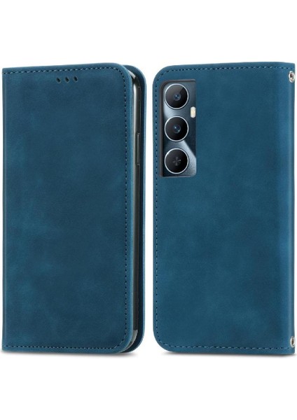 Realme C65 Cüzdan Flip Kapak Için Flip Case Basit Iş Darbeye (Yurt Dışından)