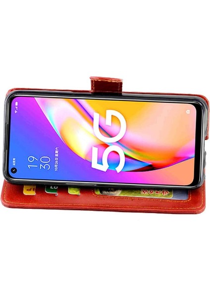 Oppo A93 5g Kickstand Darbeye Dayanıklı Manyetik Kapatma Kartı Pu Için Flip Case (Yurt Dışından) fırsatları
