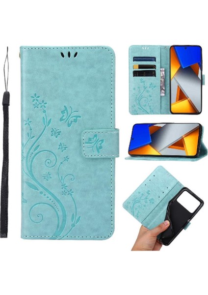 Xiaomi Poco M4 Pro 4g Için Pu Deri Manyetik Kapatma Kartı Durumda Bilek (Yurt Dışından)