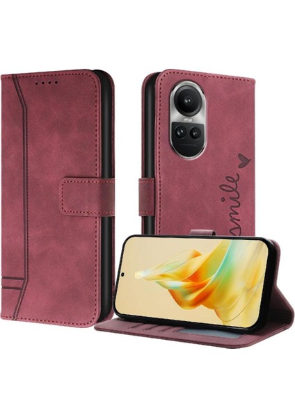 Telefon Kılıfı Için Oppo Oppo 10 Pro 5g Flip Folio Cüzdan Pu Deri Manyetik (Yurt Dışından)