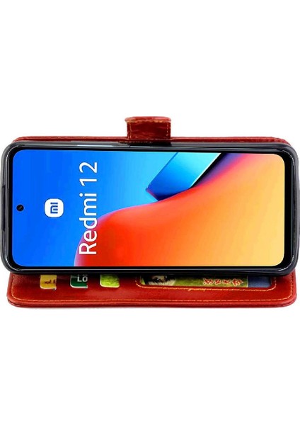 Xiaomi Redmi Için Flip Case 12 4g Kart Tutucu Kickstand Pu Deri Kapatma (Yurt Dışından)