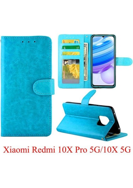 Xiaomi Redmi 10X Pro 5g Için Flip Case Pu Deri Darbeye Kart Tutucu (Yurt Dışından)