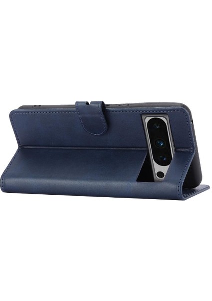Google Piksel 8 Pro Kabartmalı Kickstand Manyetik Kapatma Için Cüzdan Kılıf (Yurt Dışından)