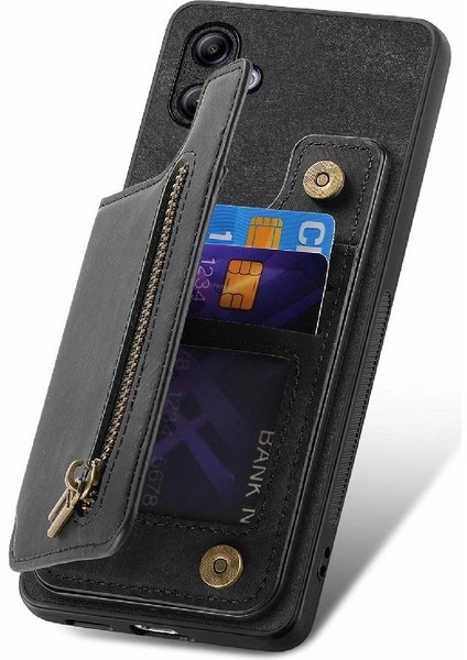 Samsung Galaxy A04E Için Kılıf Katlanabilir Arka Kapak Vintage Fermuar Cüzdan (Yurt Dışından) indirimleri
