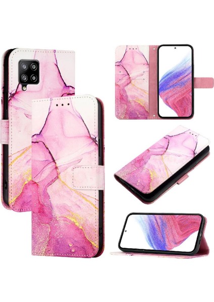 Samsung Galaxy Case Pu Deri Kickstand Mermer Desen Cüzdan Için Kılıf (Yurt Dışından)