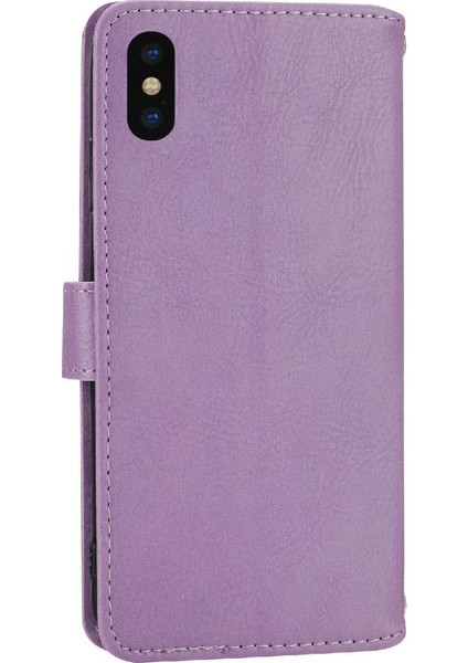 Iphone Xs Max Anti Scratch Kickstand Manyetik Kapatma Kartı Için Flip Case (Yurt Dışından)