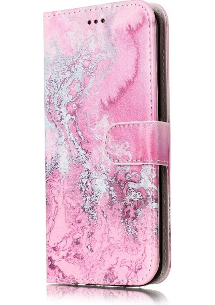 Samsung Galaxy S7 Kenar Tam Koruma Için Flip Case Mermer Desen Pu (Yurt Dışından)