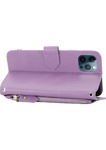 Iphone 12 Için Flip Case Pro Max Pu Deri Kickstand Anti Scratch Kart (Yurt Dışından)