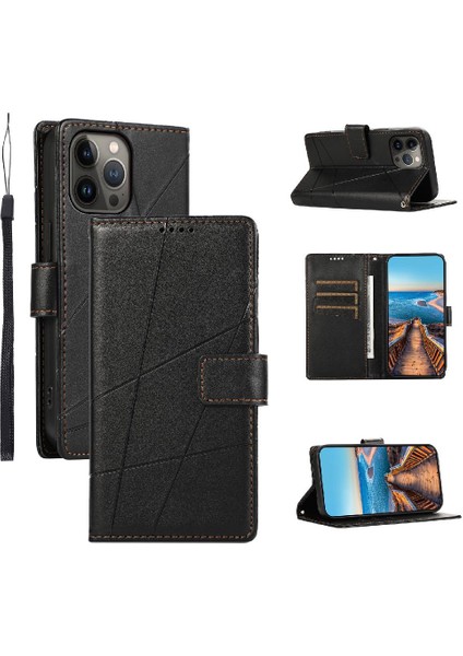 Iphone 13 Için Flip Case Pro Max Üç Kart Yuvaları Darbeye Kickstand (Yurt Dışından)