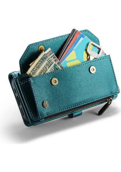 Iphone 12 Için Crossbody Durumda Mini Rfid Engelleme Durumda Cüzdan Cüzdan Durumda (Yurt Dışından)