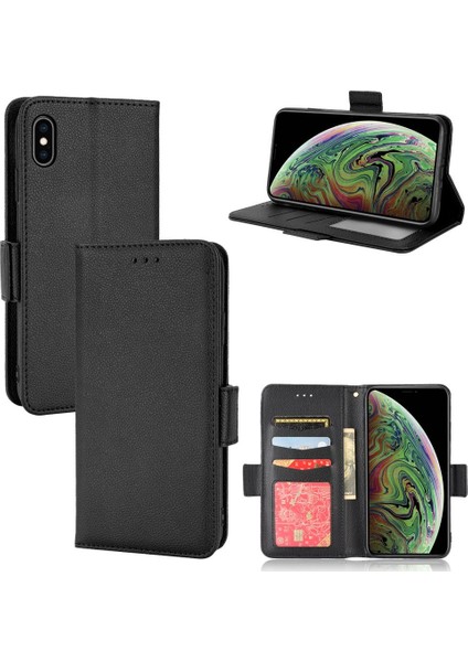 Iphone Xs Max Manyetik Kart Yuvaları Tutucu Pu Deri Yan Toka (Yurt Dışından)