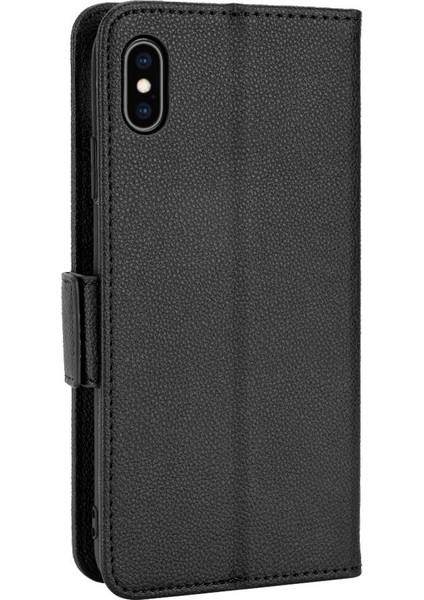 Iphone Xs Max Manyetik Kart Yuvaları Tutucu Pu Deri Yan Toka (Yurt Dışından)