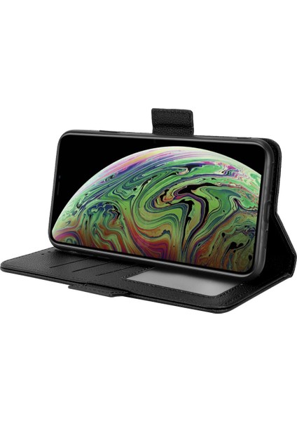 Iphone Xs Max Manyetik Kart Yuvaları Tutucu Pu Deri Yan Toka (Yurt Dışından)
