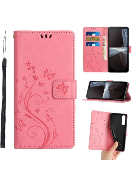 Sony Xperia 10 Iv Için Filp Durumda Manyetik Kapatma Bilek Kayışı Kickstand Pu (Yurt Dışından)