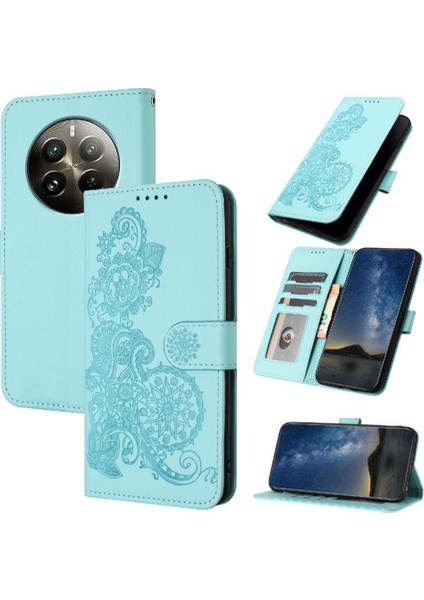 Kart Yuvası ile Realme 12 Artı Pu Deri Manyetik Kapatma Için Flip Case (Yurt Dışından)
