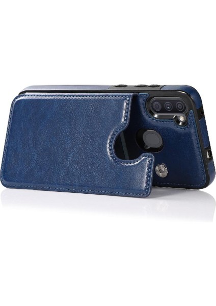 Samsung Galaxy A11 Çift Manyetik Toka Kickstand Kart Için Cüzdan Kılıf (Yurt Dışından) modelleri
