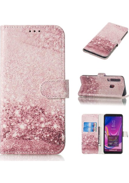 Samsung Galaxy A9 Için Flip Case 2018 Kart Yuvaları Tutucu Manyetik Tam Pu (Yurt Dışından)