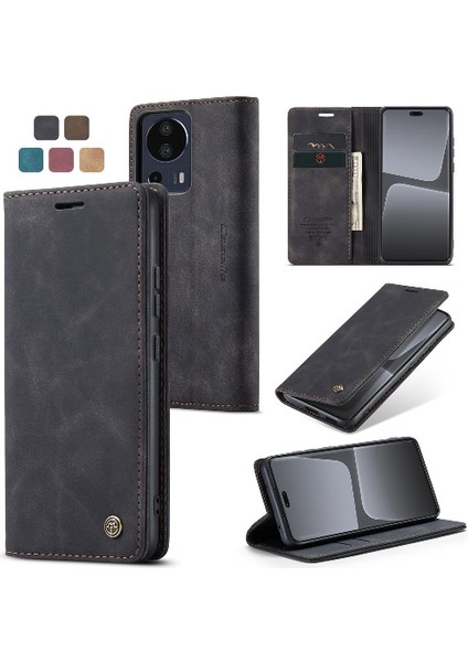 Xiaomi 13 Lite Için Flip Case Kılıf Kart Yuvası Kickstand Manyetik Kapatma Pu (Yurt Dışından)