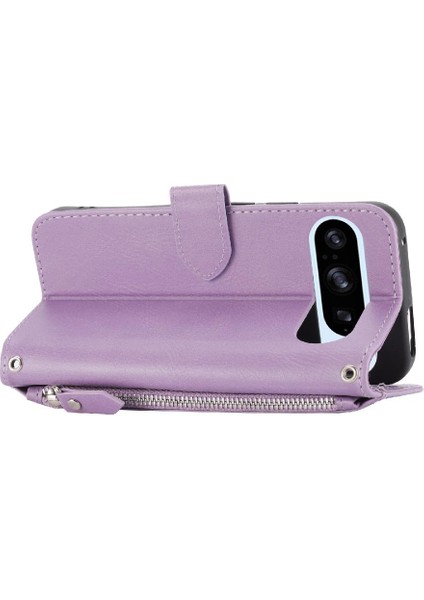 Google Piksel 9 Pro Kart Tutucu Pu Deri Manyetik Kapatma Için Flip Case (Yurt Dışından)