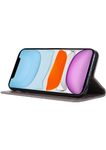 IPhone 12 Mini Pu Deri Kart Tutucu Kickstand Manyetik Için Filp Durumda (Yurt Dışından)