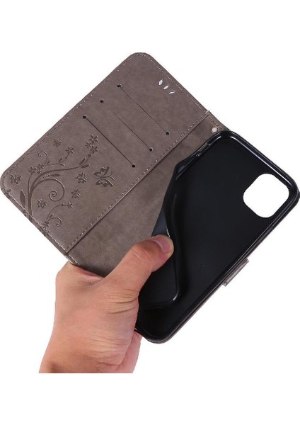 IPhone 12 Mini Pu Deri Kart Tutucu Kickstand Manyetik Için Filp Durumda (Yurt Dışından)