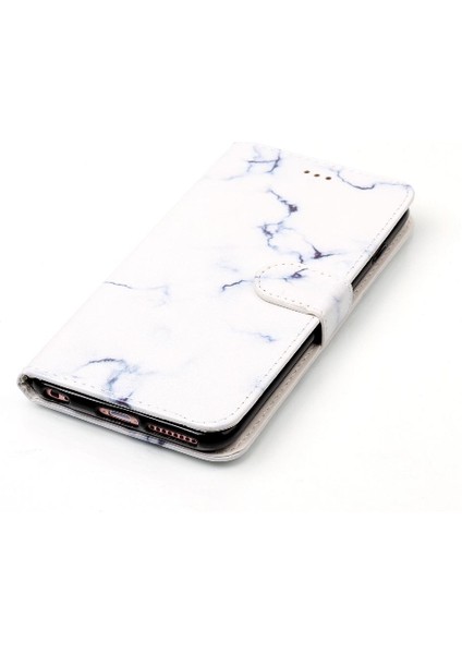 Iphone 7/8 Için Flip Case Tam Koruma Manyetik Mermer Desen Pu Cüzdan (Yurt Dışından)