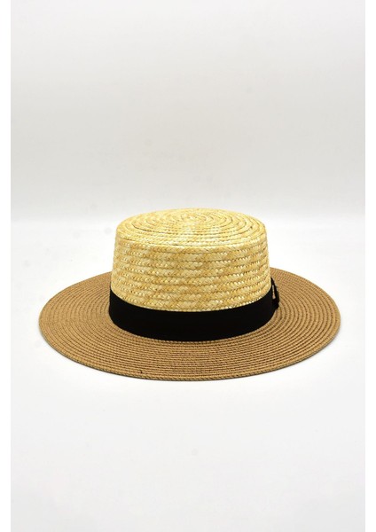 Paloma Hasır Güneş Şapkası Unisex Multicolor Bantlı Gondol Boater Şapka fiyatları