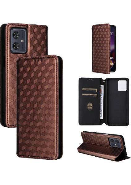 Motorola Moto G54 5g Pu Deri Kart Yuvaları Tutucu Manyetik 3D (Yurt Dışından)