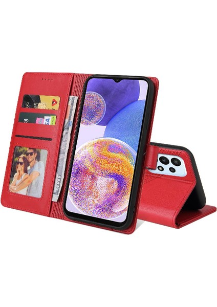 Samsung Galaxy A23 4 Köşe Koruma Premium Deri Için Flip Case (Yurt Dışından) indirimleri
