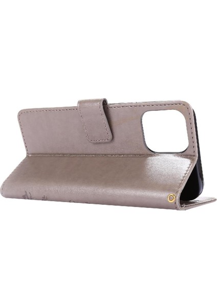 IPhone 13 Için Filp Durumda Mini Pu Deri Kickstand Bilek Kayışı Manyetik (Yurt Dışından)
