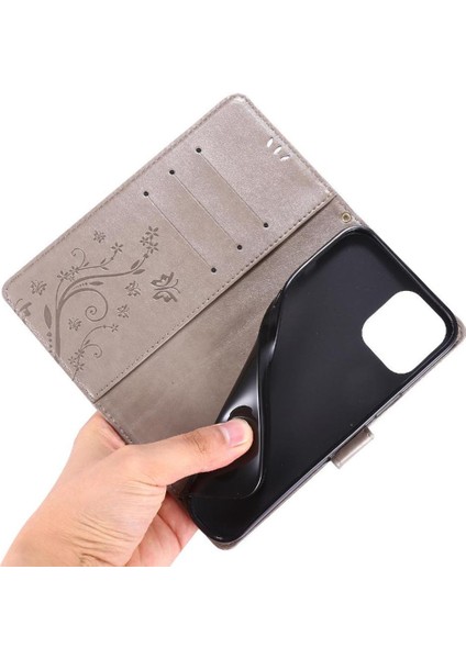 IPhone 13 Için Filp Durumda Mini Pu Deri Kickstand Bilek Kayışı Manyetik (Yurt Dışından)