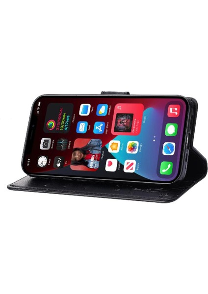 IPhone 16 Için Filp Durumda Pro Max Pu Deri Kickstand Kart Tutucu Manyetik (Yurt Dışından)