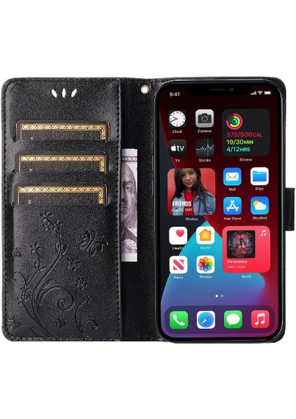 IPhone 16 Için Filp Durumda Pro Max Pu Deri Kickstand Kart Tutucu Manyetik (Yurt Dışından)