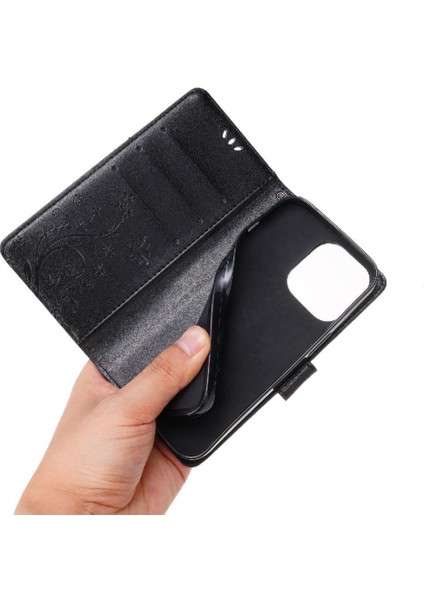 IPhone 16 Için Filp Durumda Pro Max Pu Deri Kickstand Kart Tutucu Manyetik (Yurt Dışından)